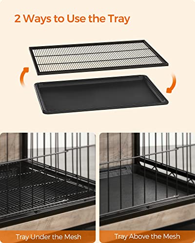 44.1" Dog Crate Furniture (Greige / 44.1"L x 29.5"W x 32.3"H)