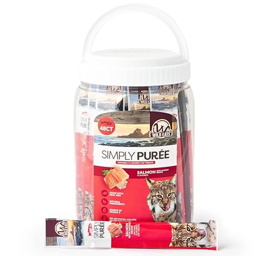 Simply Puree Salmon & Ancient Grains Cat Treats Tub