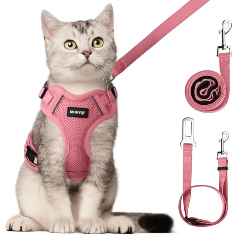 Cat Harness Cat Harness and Leash Set (Pink / Medium)