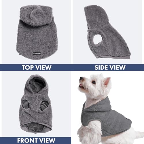 Sherpa Fleece Dog Jacket (Grey / Large)