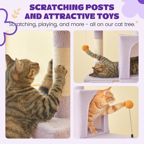 Flower Large Cat Tree (70.1 in / Purple)