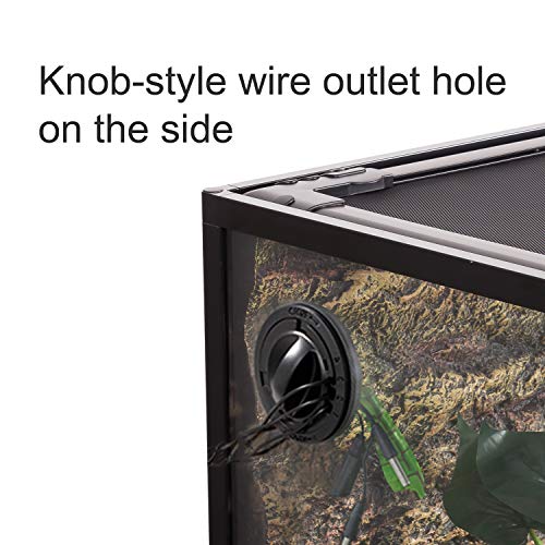 67Gallon Reptile Large Terrarium Upgrade Glass Front Opening Tank Sliding Door with Screen Ventilation Reptile Terrarium About 48" x 18" x 18" (Reptile Terrarium - Sliding Door)