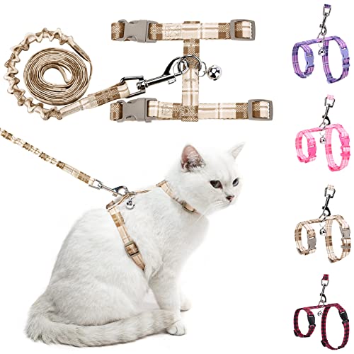 Cat Harness and Leash Set (Small(Chest: 10"-15") / Beige)