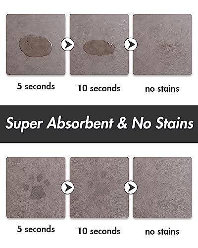 Absorbent Pet Feeding Mat (BROWN / 16"x24")