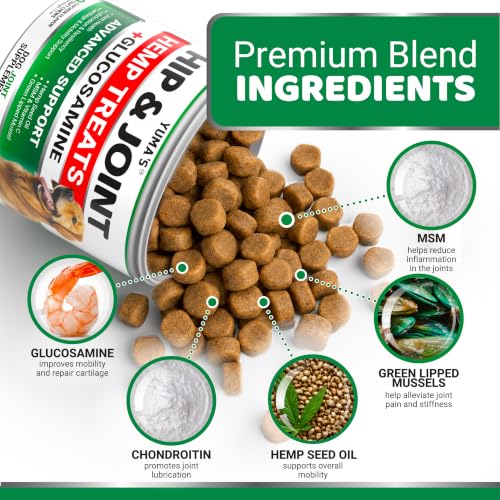 Hemp Hip and Joint Supplement for Dogs (Hemp Hip & Joint Chews / 170 Treats)