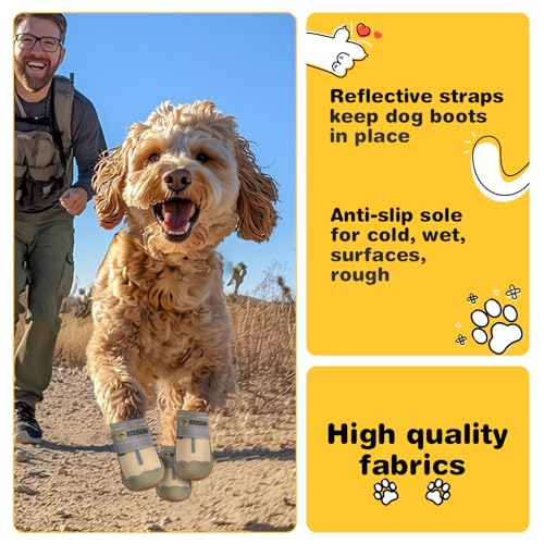 Dog Shoes for Dogs (Khaki / Width 1.57 in)