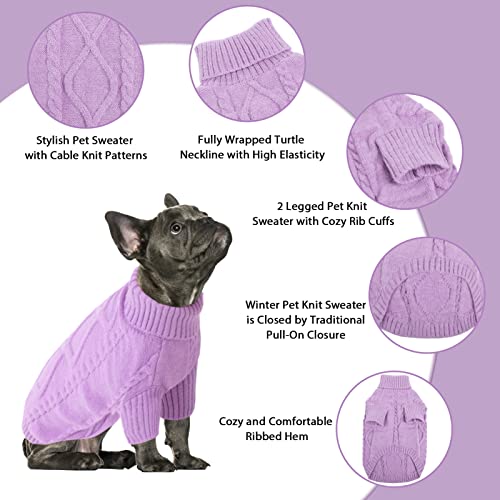Small Dog Sweater for Small Dogs Girl (X-Small / Lilac)