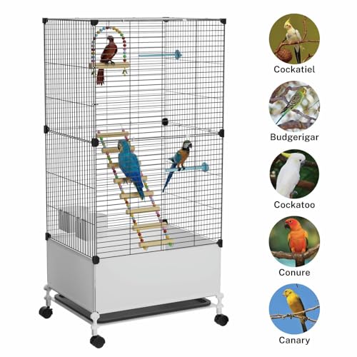 Large Flight Bird Cage (14.2"L x 18.5"W x 39.4"H)