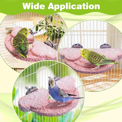 3PCS Bird Beak Grinding Stone Resin Bird Perch Stand Grinding Claw Clouds Birds Cage Perch Parrot Climbing Chewing Toys Parakeet Cage Accessories for Budgies Cockatiels Conures