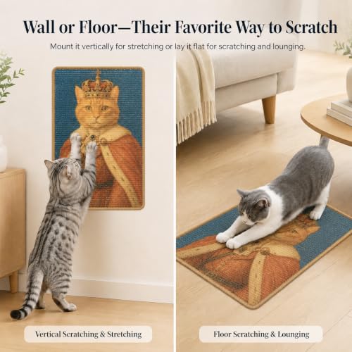 Art Sisal Cat Scratcher Mat (Elegant Cat)