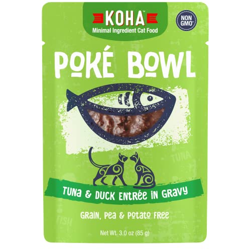 Poké Bowl Tuna & Duck Entree in Gravy for Cats (3 Ounce (Pack of 12))