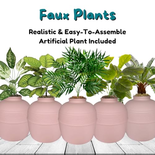 Original Hidden Litter Box Planter (Palm Plant / Base Kit / Blush Coral)