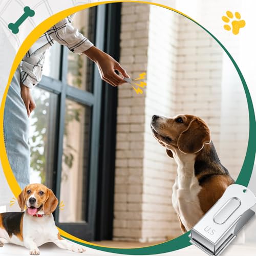 2 Pcs Dog Training Clicker Brass Cricket for Dogs Cats (Silver)