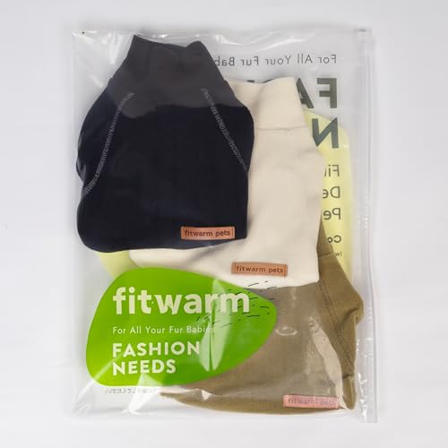 3 Pack Classic Fleece Dog Sweater (Small / Black-Olive-Cream)