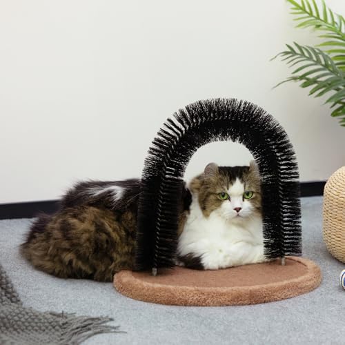 Self Grooming Massager and Scratcher Toy (Tan)