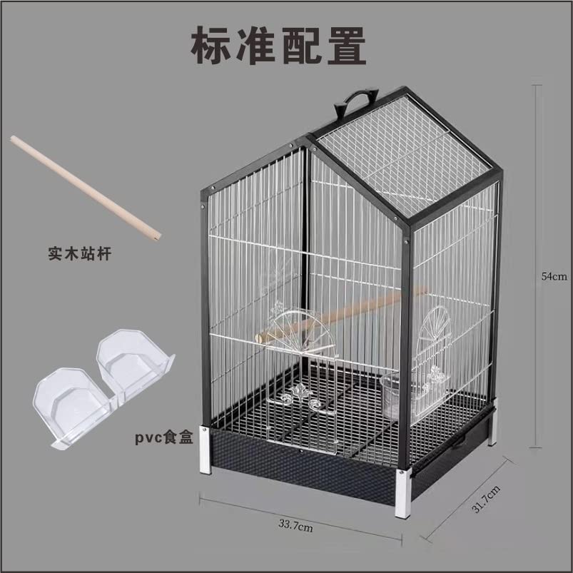 Large Holder Bird Cage Metal Stainless Steel Parrot Bird Cage Luxury Birdhouse Bird Cage for Outdoor Cage (Style 1)