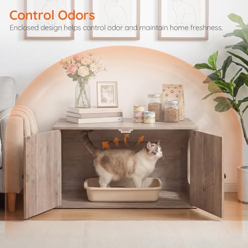 Cat Litter Box Enclosure (Greige)
