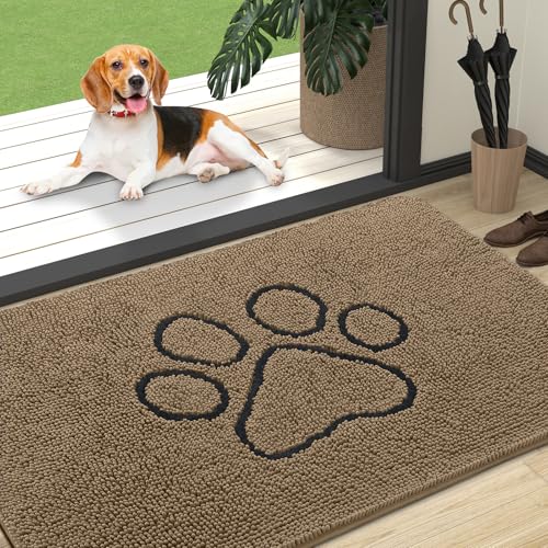 Dog Door Mat for Muddy Paws 47x32 (Tan / 47" X 32")