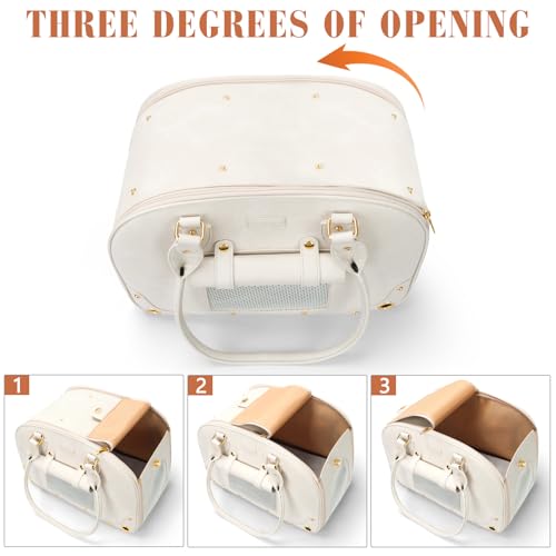 Dog Carrier Purse (17.3"L x 9.4"W x 11.2"H / Beige)