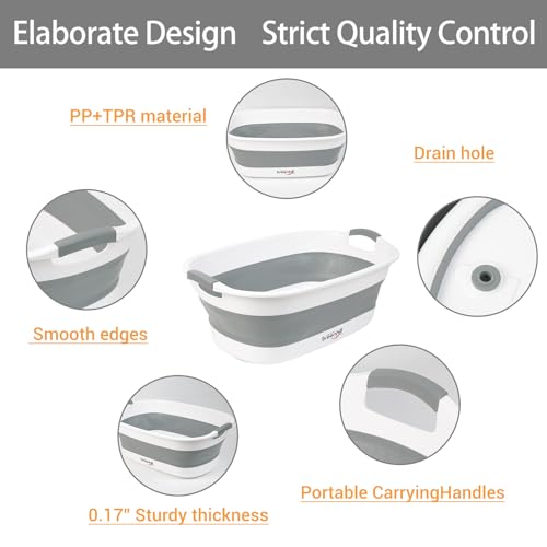 Collapsible Dog Bath Tub (Gray)
