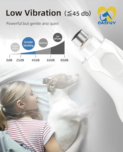 Dog Nail Grinder Quiet (White)