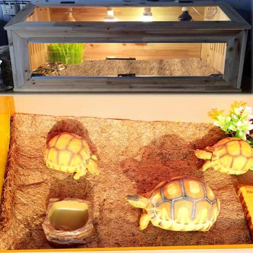 Reptile Carpet Natural Coconut Fiber Tortoise Carpet Mats 4PCS (4 Packs/35.4 x 15.7 Inch)