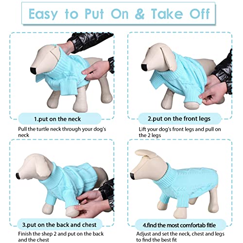 Small Dog Pullover Sweater for Medium Dogs Boy (Medium / Sky Blue)