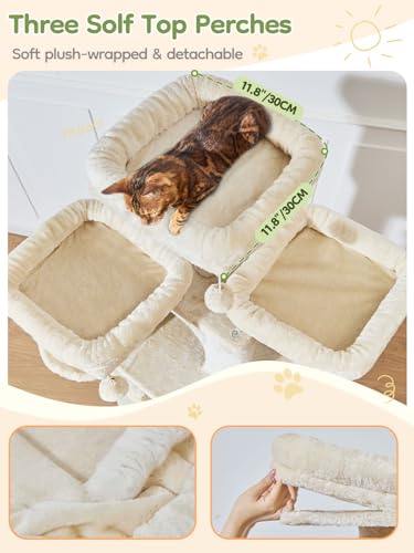 Tall Cat Tree (Beige / 76 Inches)