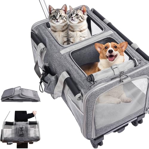 Large Cat Carrier with Wheels