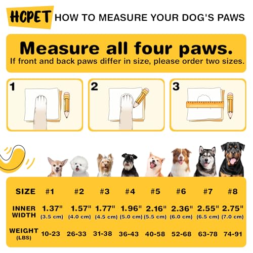 Dog Boots Waterproof Dog Shoes for Medium Large Dogs (Khaki / Width 1.77 in)