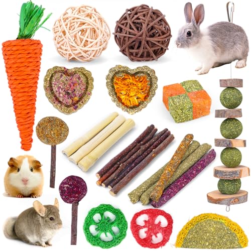 Bunny Toys for Rabbits Hamster (24Pack-Set)
