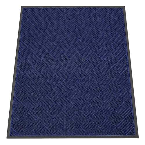 Indoor Outdoor Door Mat (Blue Diamond / 4' x 5' (Rectangular))