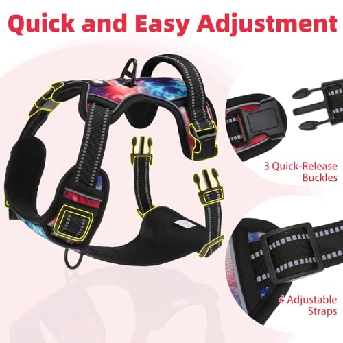 No Pull Tactical Dog Harness for Large (Aurora / Large)