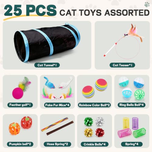 25 Pcs Cat Toys Set