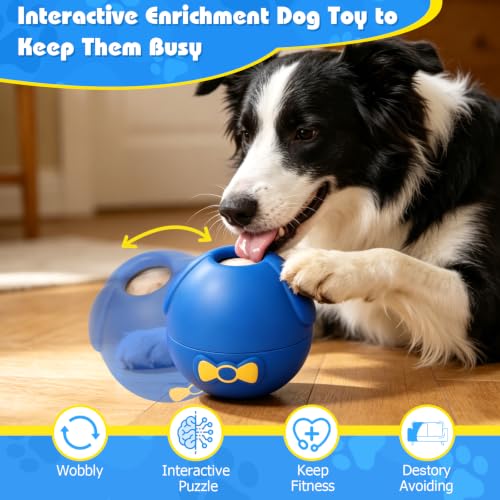 Interactive Dog Chew Toy (wobbly blue / Medium)