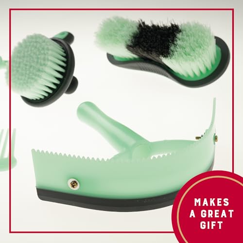 6 Piece Horse Grooming Kit (Mint/Gray)