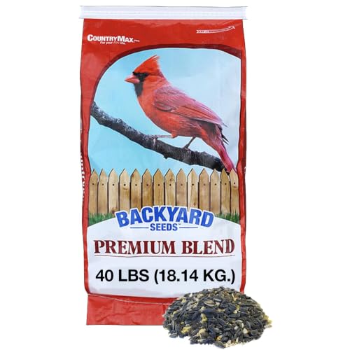 Backyard Seeds 40 LB Premium Bird Seed Blend Bulk Bag for Wild Birds (Premium Blend / 40 Pound (Pack of 1))