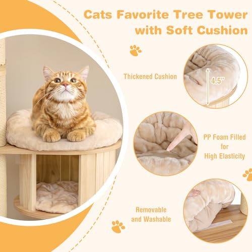 75 Inches Tall Cat Tree for Indoor Cats (75in Tall)