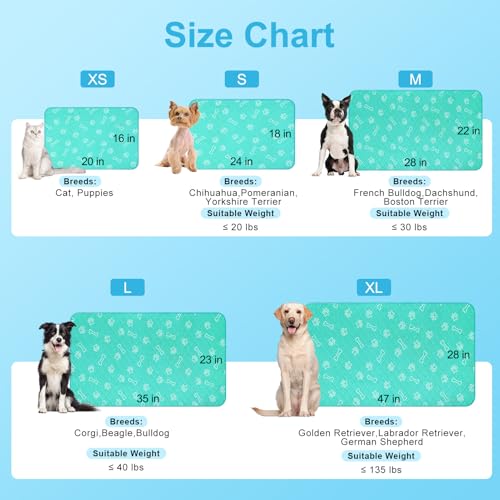 Upgraded Dog Self Cooling Mat Ice Silk Chill Pads for Small Medium Large Dogs Q