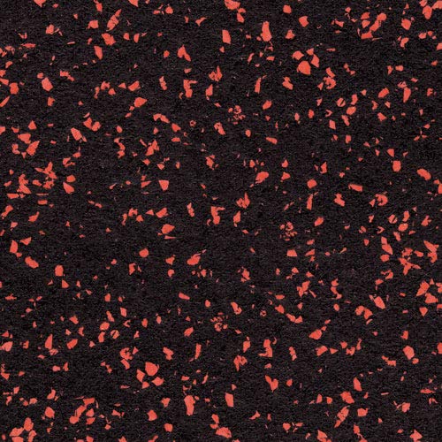Extreme Rubber Gym Tiles (50 Tile Pack (Covers 200 Sq Ft) / 10% Red)