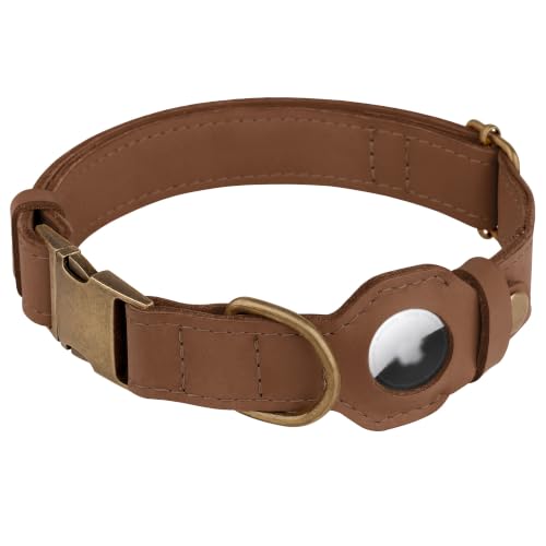AirTag Dog Collar (Tawny / S, 12"-15" Neck Fit)