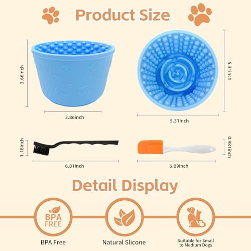 Dog Lick Bowl (M-L / Blue)