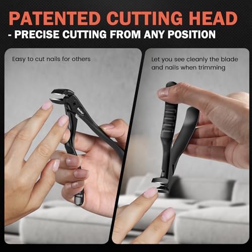 Toenail Clippers for Seniors (Black / Extra Large)