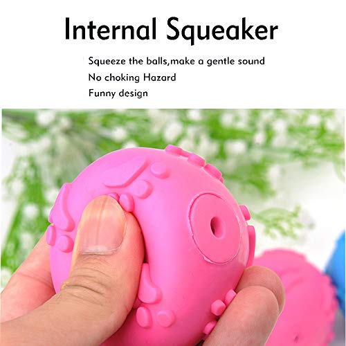 Dog Toys Dog Balls for Small Medium Large Dogs Squeaky Toy Balls 3 Pcs
