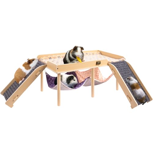 Enlarged Guinea Pig Hammock with Platform and Stairs (Hammock with 2 ramps)