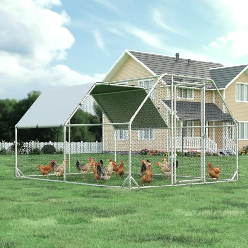 Metal Chicken Coop (149.5"L x 110.3"W x 76.8"H)