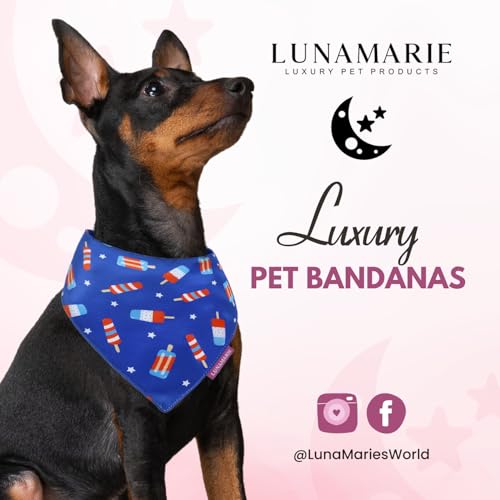 4th of July Summer Popsicle Ice Cream Pet Bandana (4th of July / Small)