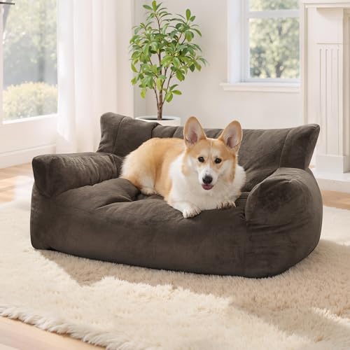 43.4" Dog Couch for Small Medium Breed Pet Sofa Bed PS581 Mocha (Mocha)