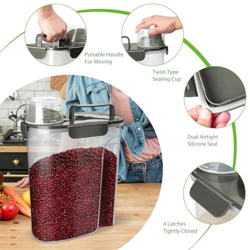 Rice Storage Container (6L/Grey)