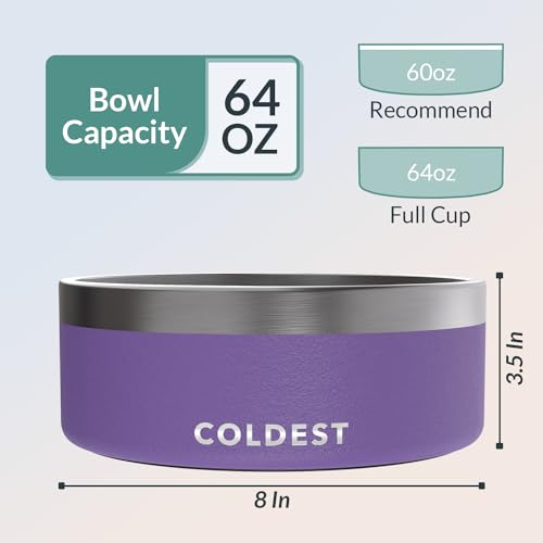 Coldest Dog Bowl (64 oz / Galaxy Purple)